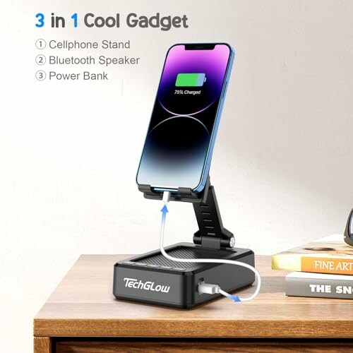 3-in-1 gadget with phone charging on a stand.