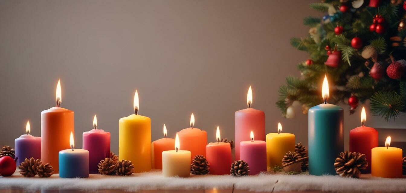 Colorful handmade candles